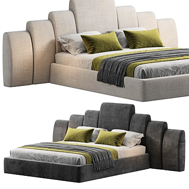 Luxury Kara Bed 2015 Model 3D model image 1 