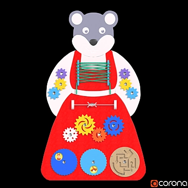 Interactive Mouse Rat Board 3D model image 1 