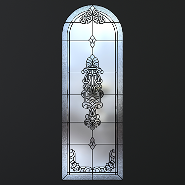 Elegant Stained Glass Archway 3D model image 1 