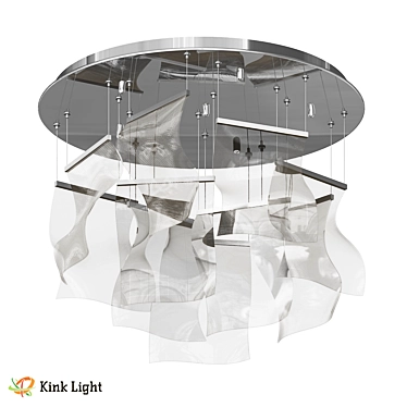 Chrome LED Ceiling Light Fixture 3D model image 1 