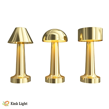 Elegant Table Lamp Gold Finish 3D model image 1 