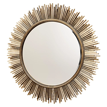 Marlo Gold Round Mirror- Uttermost 3D model image 1 