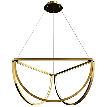 Sleek Modern Solana Light Fixture 3D model image 1 