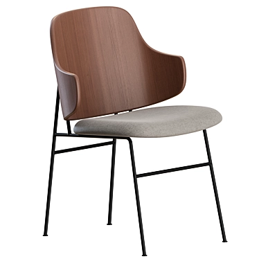 Modern Danish Penguin Dining Chair 3D model image 1 