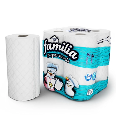 Paper Towel Roll - PVC Pack 3D model image 1 