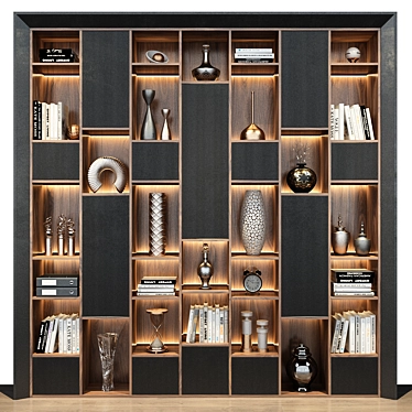 Customized Wardrobe Composition with Decor 3D model image 1 