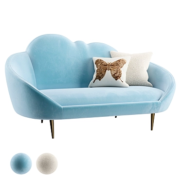 Ether Cloud Settee: Heavenly Design 3D model image 1 