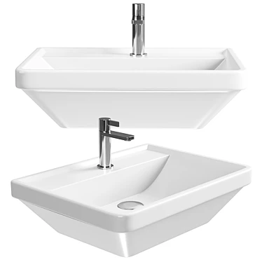 Modern White Duravit Fontein Advance 3D model image 1 