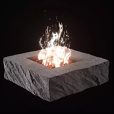 Modern 3D Fireplace 1000x1000x300 3D model image 1 