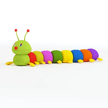 Fluffy Caterpillar Soft Toy - 3D Model 3D model image 1 