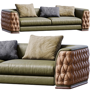 Modern Leather Sofa Plaza (2013) 3D model image 1 