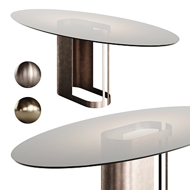 Modern Elegance: Swansea Dining Table 3D model image 1 