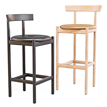 Comma Stool Set 02 - Stylish Ergonomic Design 3D model image 1 