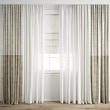 Detailed Curtain 3D Model Archive 3D model image 1 