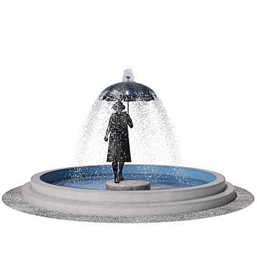  Urban Architectural Fountain Model 3D model image 1 