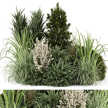 Bush Set 1027: Outdoor Plants 3D model image 1 