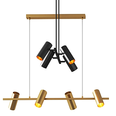 Modern 4-Light Pendant Collection 3D model image 1 
