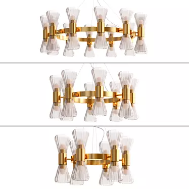 Elegant ST Luce DIORI Chandelier 3D model image 1 