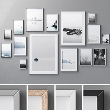 Multi-frame Wall Art Set 2083 3D model image 1 