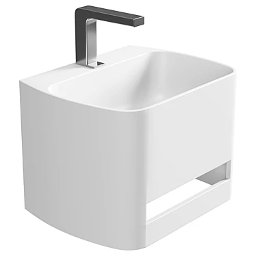 Modern Wall Mount Bathroom Sink 3D model image 1 