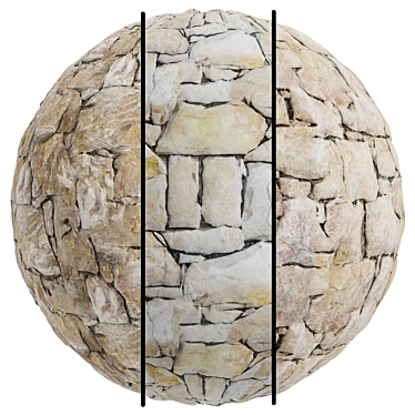 Pietra Naturale Facade Stone Texture 3D model image 1 