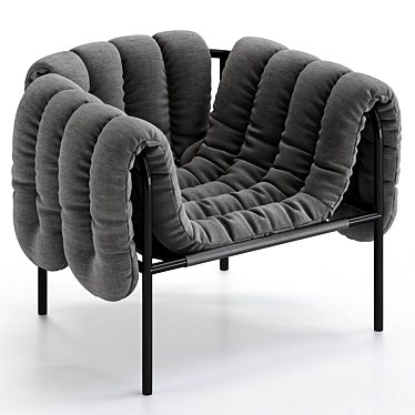 Modern Puffy Lounge Chair 3D model image 1 