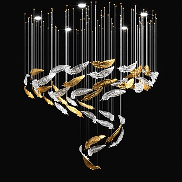 Ethereal Contour Chandelier 3D model image 1 