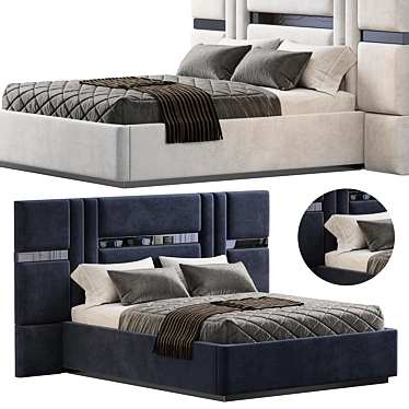 Modern Fenice Bed Furniture - 3D Model 3D model image 1 