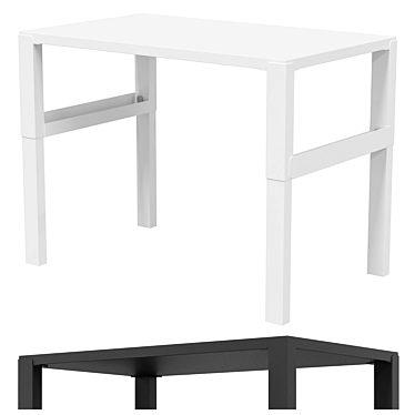 IKEA PÅHL Desk White Modern 3D model image 1 