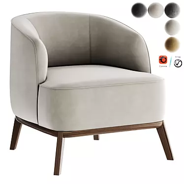 Modern and Stylish Megan Armchair 3D model image 1 