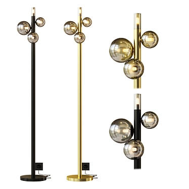 Indigo Canto Floor Lamp Set 3D model image 1 