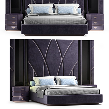 Elve Luxury Bed 3D model image 1 