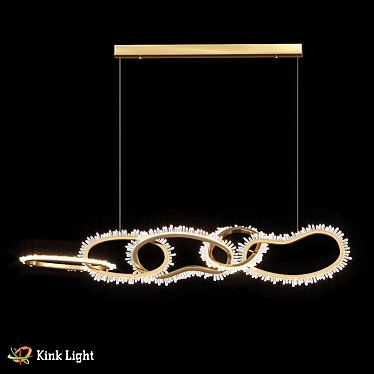 Sena LED Gold Pendant Light 3D model image 1 