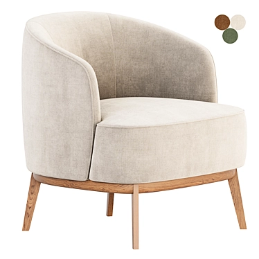 MEGAN Armchair: Modern Comfort Solution 3D model image 1 