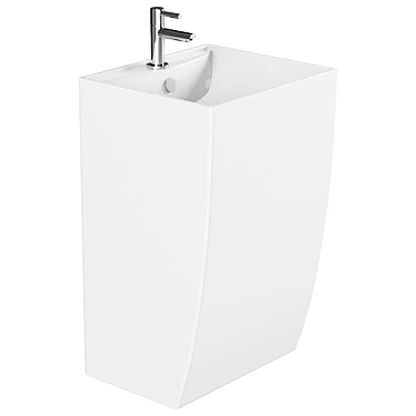 Melana B143 Floor Standing Washbasin 3D model image 1 