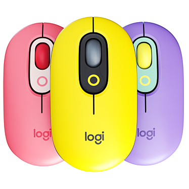 Logitech POP Mouse Trio Set 3D model image 1 