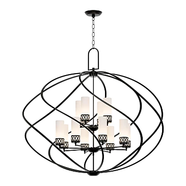 Classic Olde Bronze Foyer Chandelier 3D model image 1 