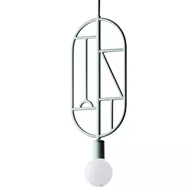 Minimal Geometric Pendant Light 3D model image 1 