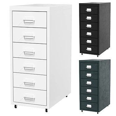 IKEA Helmer Storage Cabinet Furniture 3D model image 1 