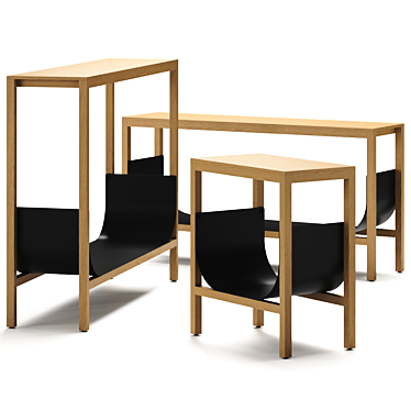 Minimalist Tub Bench in 2 Colors 3D model image 1 