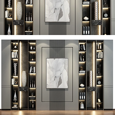 Custom Wardrobe Furniture Set Compositonn 3D model image 1 