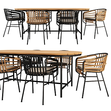 Chic Duo: Vincent Sheppard Table & Casamania Chair 3D model image 1 