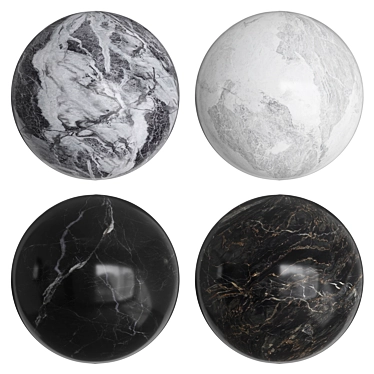 Multi-Color Marble Tile Set 3D model image 1 