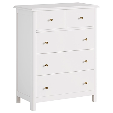 Homfa Horizontal Dresser: 5 Drawers 3D model image 1 