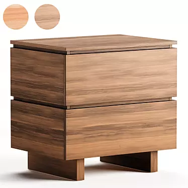 ERMA Bedside Table: Minimalist Elegance 3D model image 1 