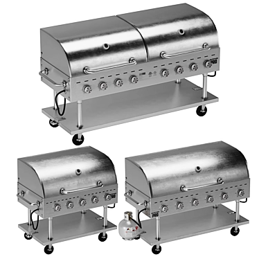 Commercial Kitchen Grill Equipment 3D model image 1 