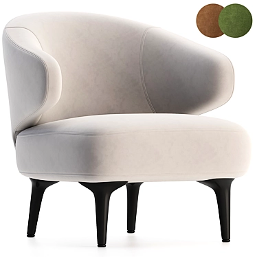 Sleek Minotti Aston Armchair Model 3D model image 1 