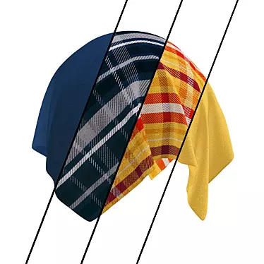 Plaid Seamless PBR 4k Fabric 3D model image 1 