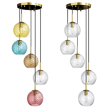 Modern 5-Light Chandelier Fixture 3D model image 1 