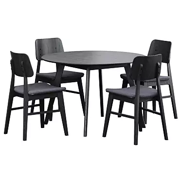 Nagano Chair & Yumi Dining Table 3D model image 1 